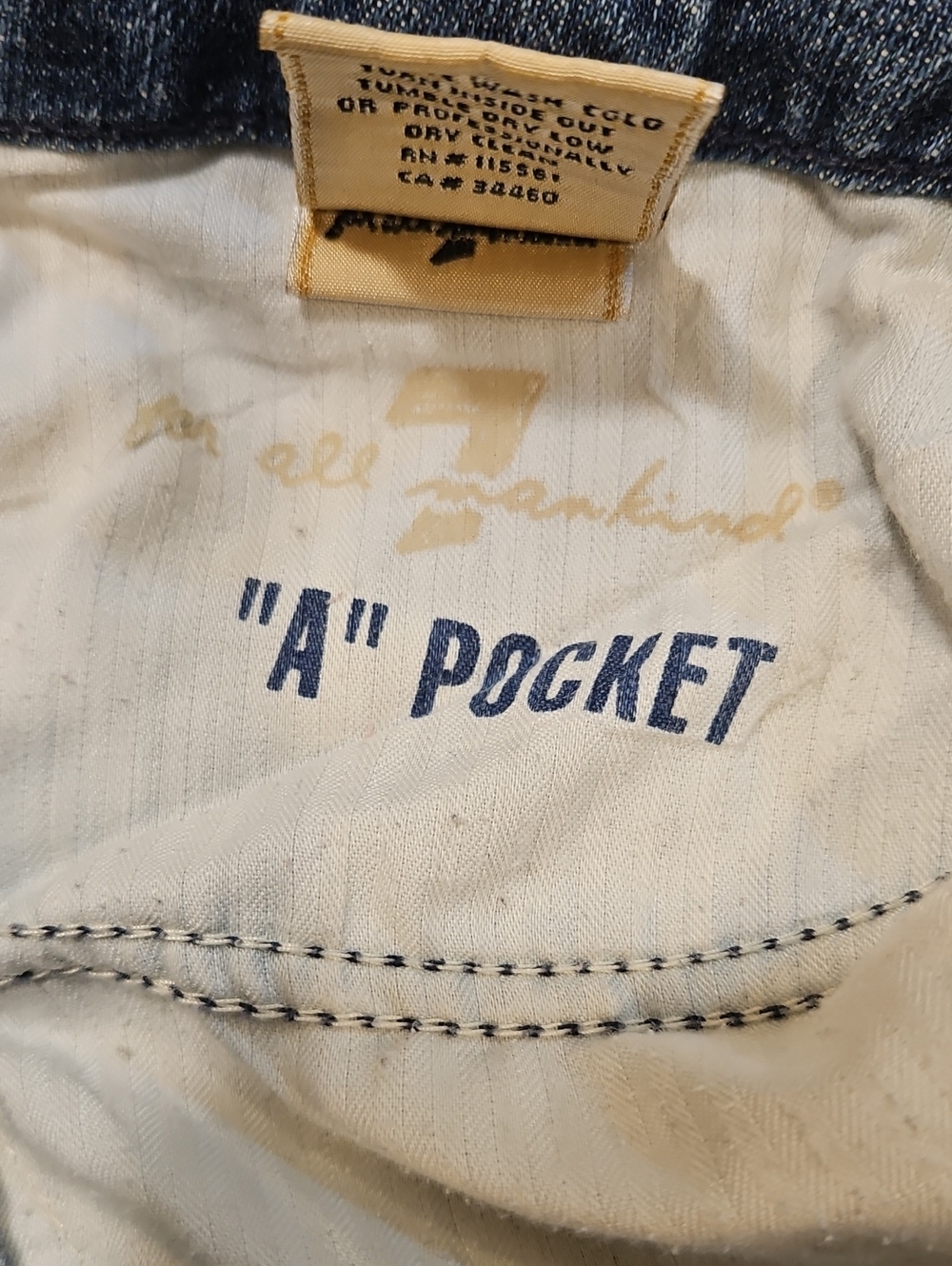 Seven 7 For All Mankind A Pocket With Crystals - Picture 13 of 13